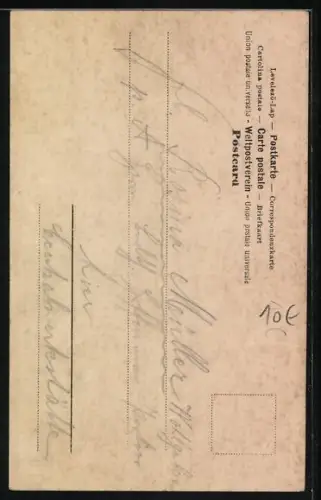 AK Baumpfähle bilden den Buchstaben H, Frauen und Mädchen in Tracht