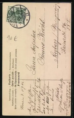 Foto-AK NPG NR: 195, Buchstabe B, Frau trägt Krug auf dem Kopf, Kinder mit Hund