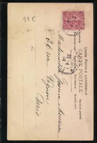 AK Buchstabe Y, Mädchen mit weissen Tauben