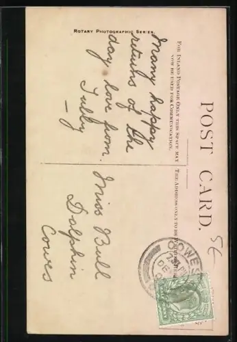 AK Baum In Form des Buchstaben P, Frau und Kinder am und auf dem Baum