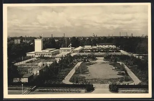 AK Hannover, Jahresschau Deutscher Gartenkultur 1933, Panorama des Ausstellungsgeländes
