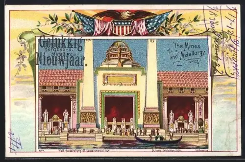 Lithographie St. Louis, U-MO, St. Louis Exhibition 1904, The Mines and Metallurgy