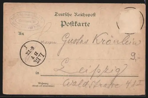 Lithographie Berlin, Gewerbe-Ausstellung, Haupt-Restaurant mit Wasser-Thurm