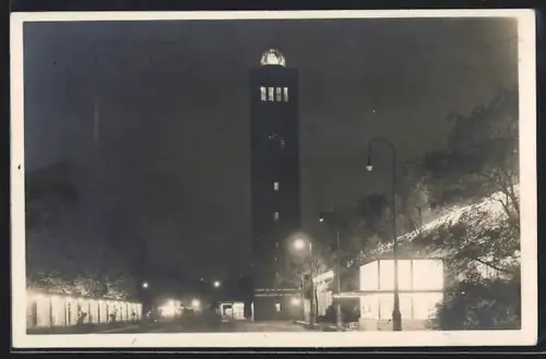AK München, Ausstellung Das Bayerische Handwerk 1927, Nachtaufnahme