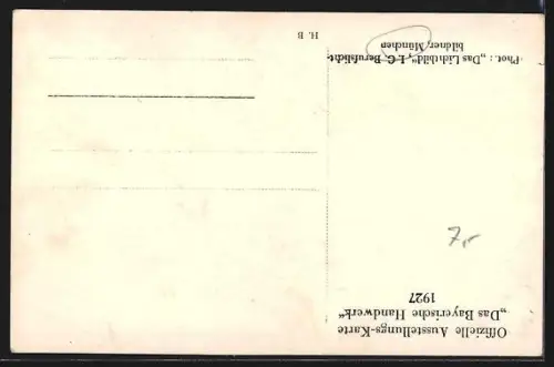 AK München, Ausstellung Das Bayerische Handwerk 1927, Nachtaufnahme