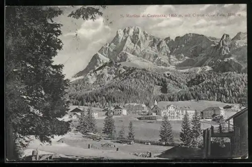 AK S. Martino di Castrozza, Panorama mit Cimon della Pala