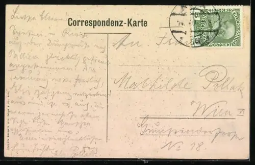 AK Riva, Ortsansicht mit Dampfer