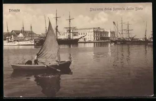 AK Trieste, Porto vecchio e la Stazione della ferrovia dello Stato