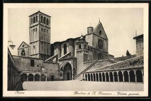 AK Assisi, Basilica di S. Francesco, Veduta generale
