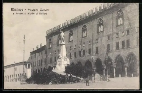 AK Mantova, Palazzo Ducale e Monumento ai Martiri di Belfiore