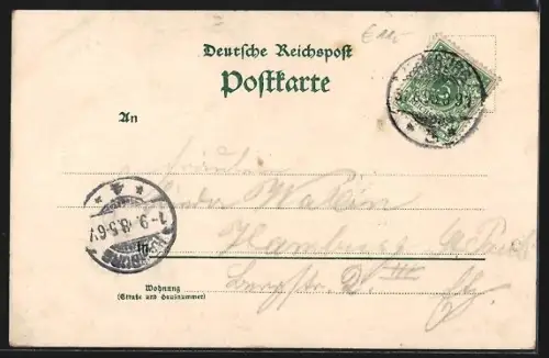 AK Hamburg-Neustadt, Jungfernstieg, Wickham Hall, Mellin`s Wohnsitz