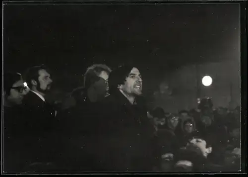 Fotografie deutscher links Aktivist Rudi Dutschke bei einer öffentlichen Veranstaltung