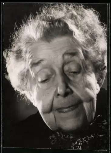 Fotografie Willi Klar, Frankfurt / Main, Schriftstellerin Ricarda Huch, Pseudonym: Richard Hugo