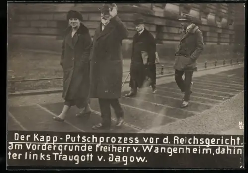 Fotografie Kapp-Putsch, Freiherr von Wangenheim und Berliner Polizeipräsident Traugott von Jagow