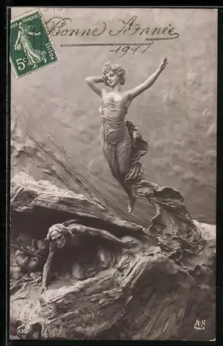 Künstler-AK Domenico Mastroianni: L`Aurore, junge und alte Frau