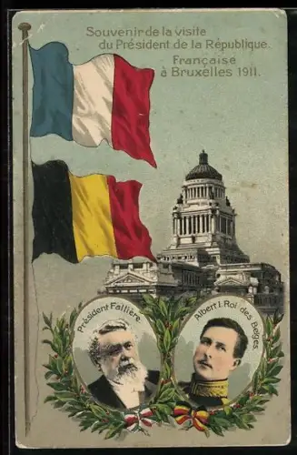 AK Bruxelles, Souvernir la visite du Président de la République Francaise à Bruxelles 1911