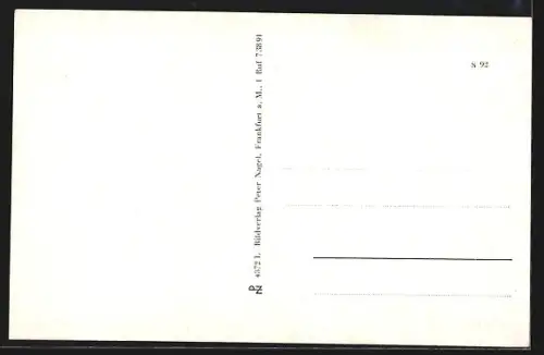 AK Frankfurt am Main, Römer, Eiserner Steg u. Dreikönigskirche, Leonhardskirche, Römerberg