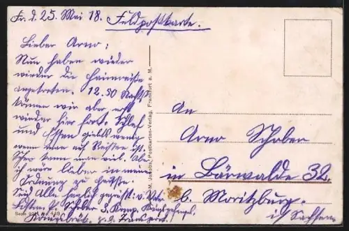 Lithographie Frankfurt a. M., Mainufer, Brücke, Kaiserdom, Porträt Friedrich Stoltze