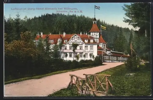 AK Villingen / Baden, Burg-Hotel Kirnach mit umgebender Natur
