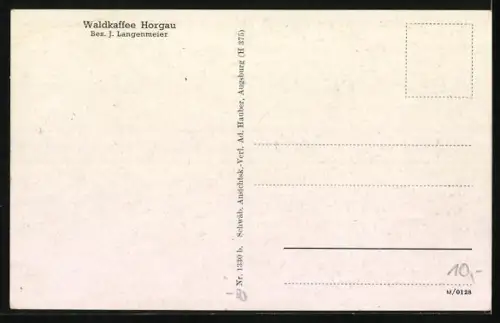 AK Horgau, Waldcafe J. Langenmeier