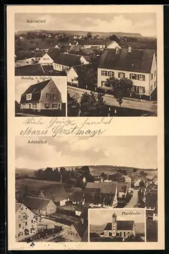 AK Adelsried / Augsburg, Handlung von Seibold, Pfarrkirche, Teilansicht