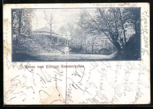 AK Ellingen / Bayern, Ansicht vom Gasthaus Sommerkeller