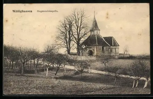 AK Wittighausen / Baden, Siegmundskapelle mit Umgebung
