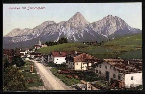 AK Lermoos, Panorama mit Sonnenspitze