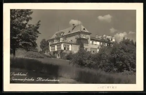 AK Morchenstern / Smrzovka, Blick zum Parkhotel