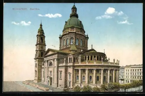 AK Budapest, Ansicht der Basilika