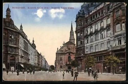 AK Budapest, Kossuth Lajos utca / Kossuth Lajos Gasse
