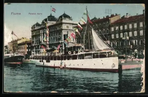 AK Fiume, Palazzo Adria, Piroscafo