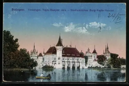 AK Budapest, Stadtwäldchen Burg-Vajda-Hunyad