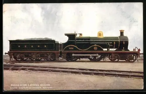 AK Passenger Express Engine South Eastern & Chatham Railways, englische Eisenbahn