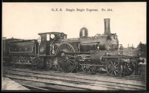 Foto-AK Englische Eisenbahn, Lokomotive No. 254 der C E R