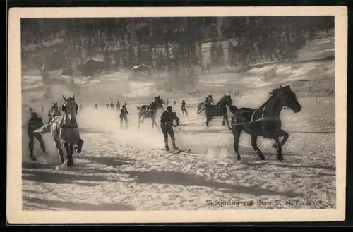 AK St. Moritz, Skikjöring auf dem St. Moritzer-See