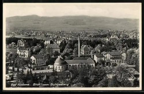 AK Bad Kudowa, Blick über die Dächer des Ortes