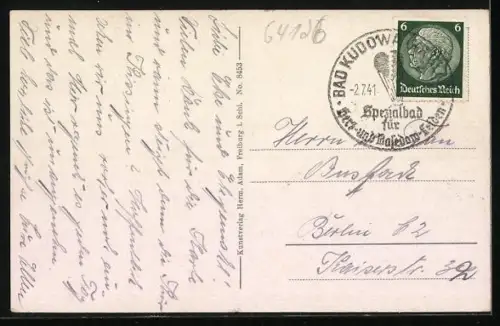 AK Bad Kudowa, Wandelhalle mit Eugen-Quelle