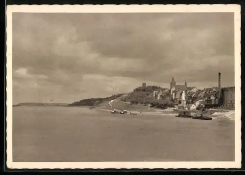 AK Graudenz, Teilansicht mit Weichsel