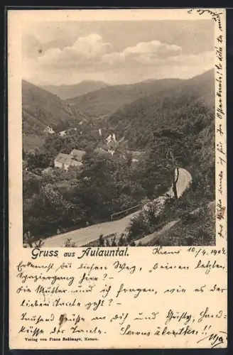 AK Krems an der Donau, Aulauntal, Panorama mit Strassenpartie