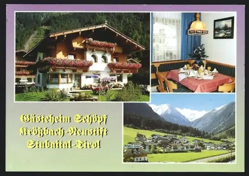 AK Krössbach-Neustift /Stubai, Gästeheim Schöpf, Innenansicht, Teilansicht