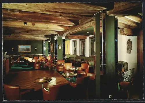 AK Badgastein, Hotel Elisabethpark, Bar, Innenansicht