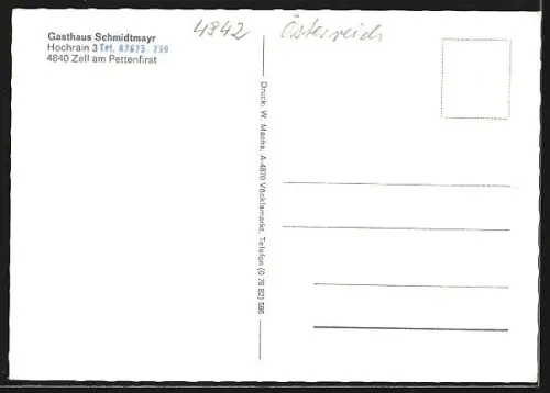 AK Zell am Pettenfirst, Gasthaus Schmidtmayr, Hochrain 3, Innenansichten