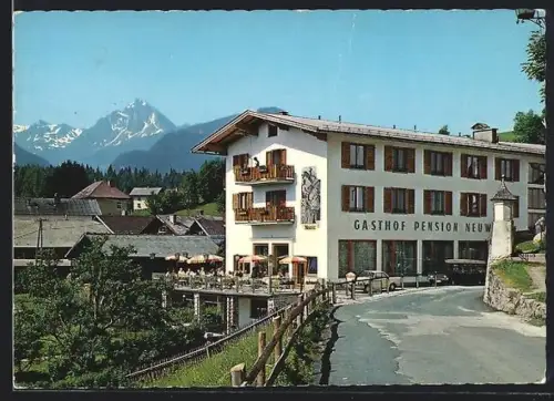 AK Goldegg am See, Gasthof Pension Neuwirt mit Strassenpartie