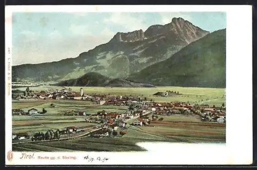 AK Reutte /Tirol, Teilansicht gegen den Säuling