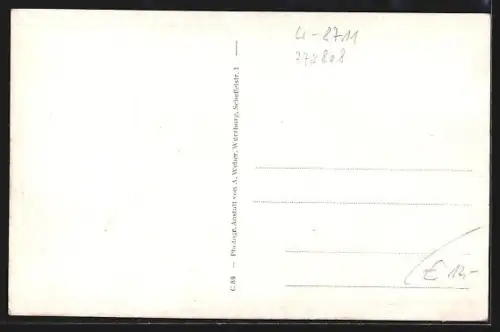 AK Rödelsee, Ortsansicht mit dem Schloss Schwanberg