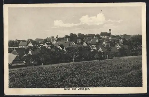 AK Oefingen, Ortsansicht mit Kirche