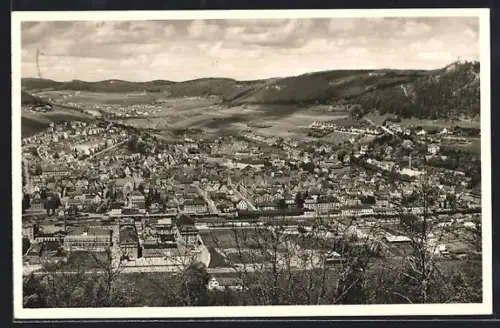 AK Ebingen /Schwäb. Alb, Gesamtansicht des Ortes vom Berghang aus