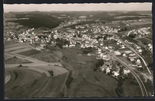 AK Gammertingen /Hohenzollern, Gesamtansicht des Ortes aus der Luft