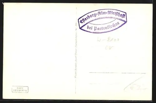 AK Partenkirchen, Esterberg-Alm mit Wank